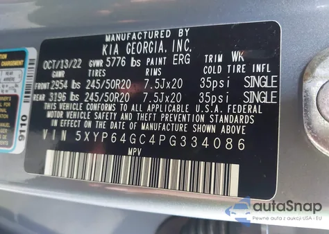 2023 Kia Telluride S из США, поврежденный, VIN 5XYP64GC4PG334086